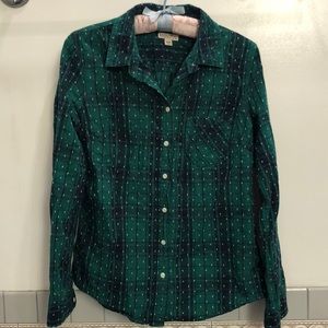 Merona plaid button down